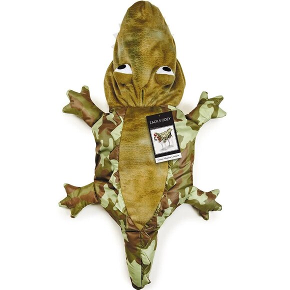 Zack & Zoey Camo Alligator Halloween Trick-or-Treating Dog Costume - Size Medium - Picture 3 of 11